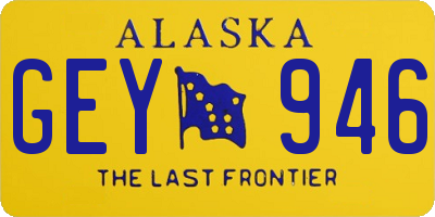 AK license plate GEY946