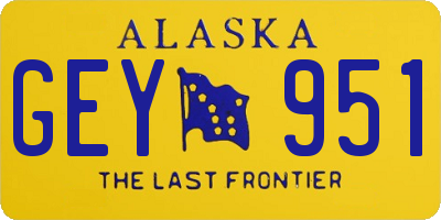AK license plate GEY951