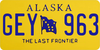 AK license plate GEY963