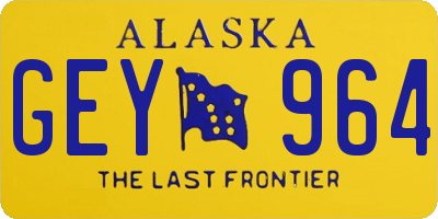 AK license plate GEY964