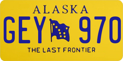 AK license plate GEY970