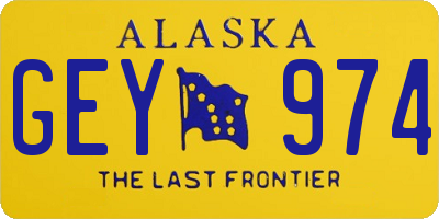 AK license plate GEY974