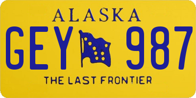 AK license plate GEY987
