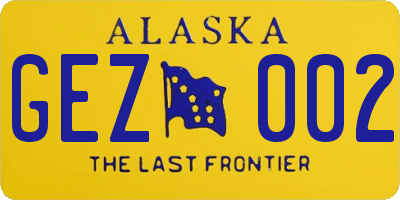 AK license plate GEZ002