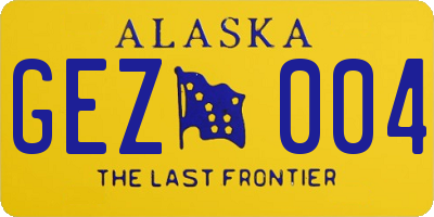 AK license plate GEZ004