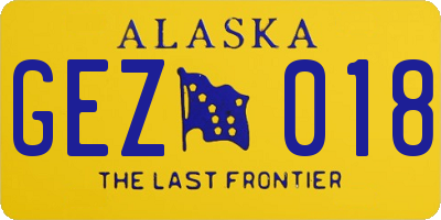 AK license plate GEZ018