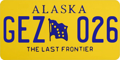 AK license plate GEZ026