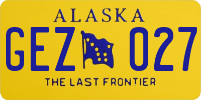 AK license plate GEZ027
