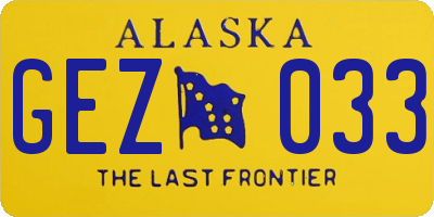 AK license plate GEZ033