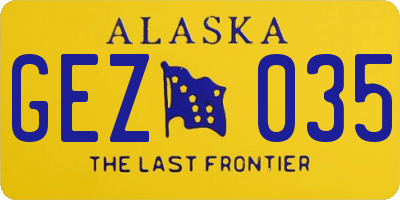 AK license plate GEZ035