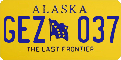 AK license plate GEZ037