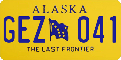 AK license plate GEZ041