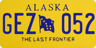 AK license plate GEZ052