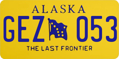 AK license plate GEZ053