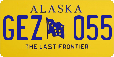 AK license plate GEZ055