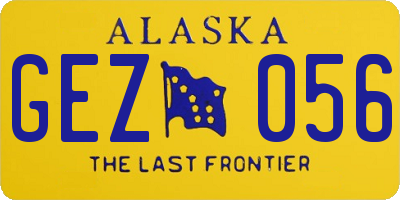 AK license plate GEZ056