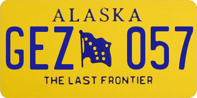 AK license plate GEZ057