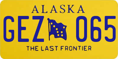AK license plate GEZ065