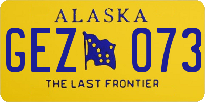 AK license plate GEZ073