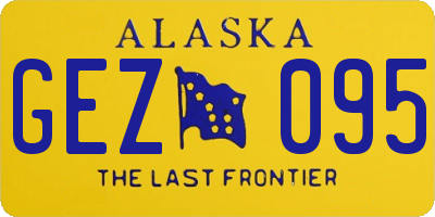 AK license plate GEZ095