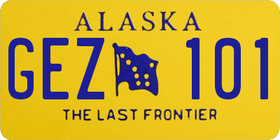 AK license plate GEZ101
