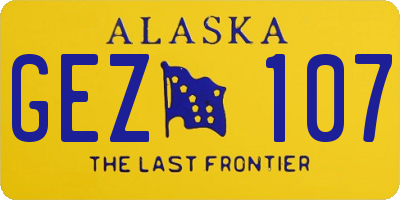 AK license plate GEZ107