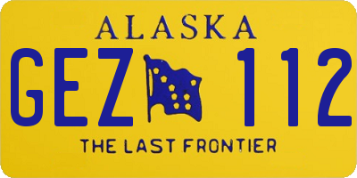 AK license plate GEZ112