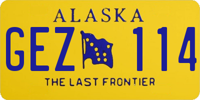 AK license plate GEZ114