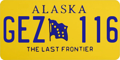 AK license plate GEZ116