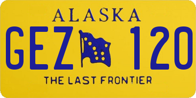 AK license plate GEZ120