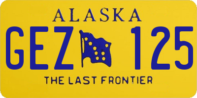 AK license plate GEZ125