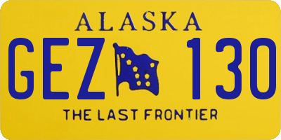 AK license plate GEZ130