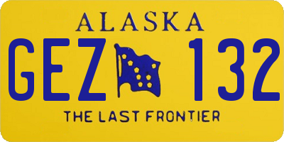 AK license plate GEZ132