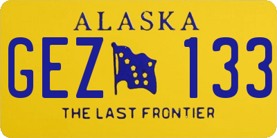 AK license plate GEZ133