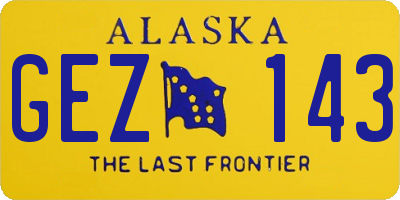 AK license plate GEZ143