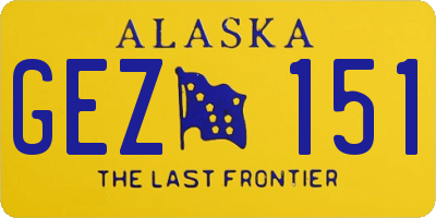 AK license plate GEZ151