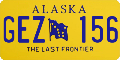 AK license plate GEZ156
