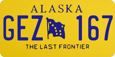 AK license plate GEZ167