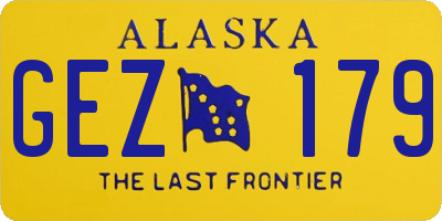 AK license plate GEZ179