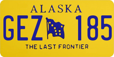 AK license plate GEZ185