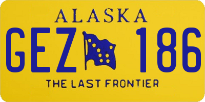 AK license plate GEZ186