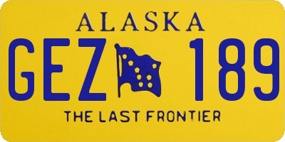 AK license plate GEZ189