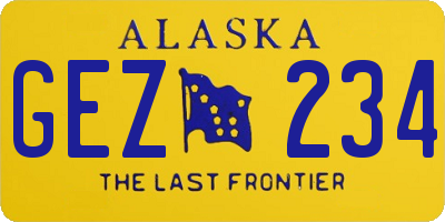 AK license plate GEZ234