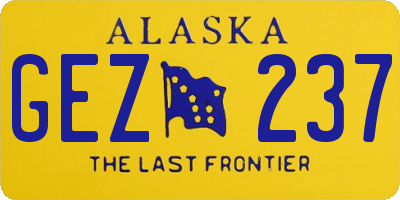 AK license plate GEZ237