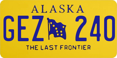 AK license plate GEZ240