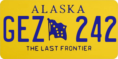AK license plate GEZ242