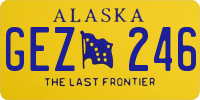 AK license plate GEZ246