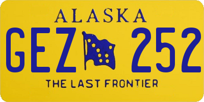 AK license plate GEZ252