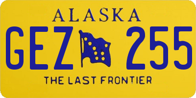 AK license plate GEZ255
