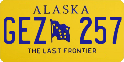 AK license plate GEZ257